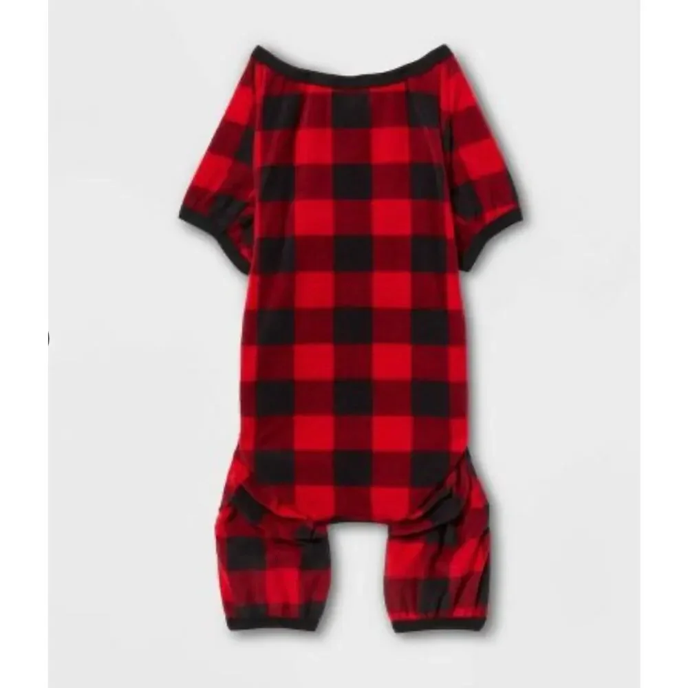 Buffalo Check Plaid Fleece Matching Family Dog Cat Pajama